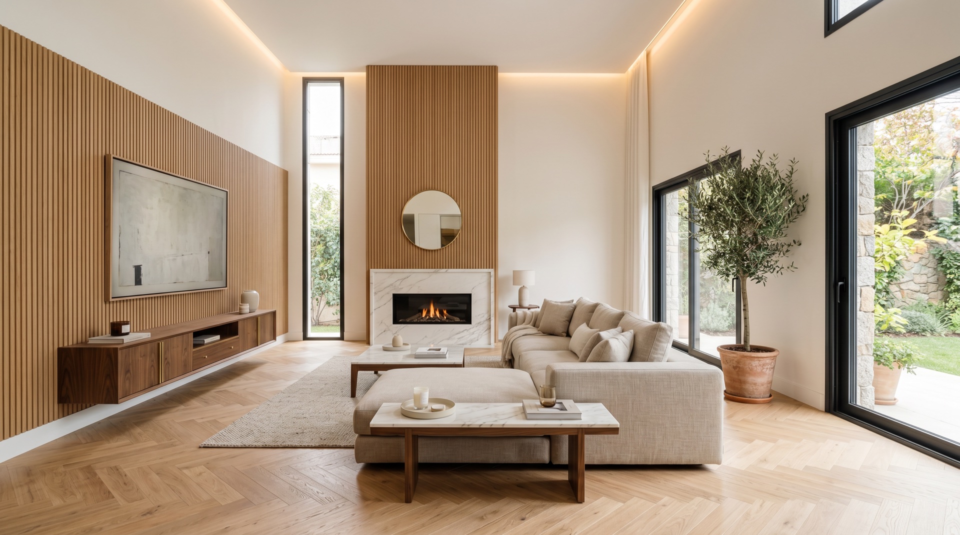 Salón de chalet reformado en Moncloa-Aravaca